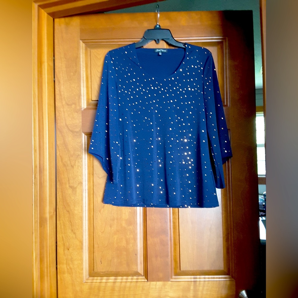 HSN SLINKY BRAND embellished blouse